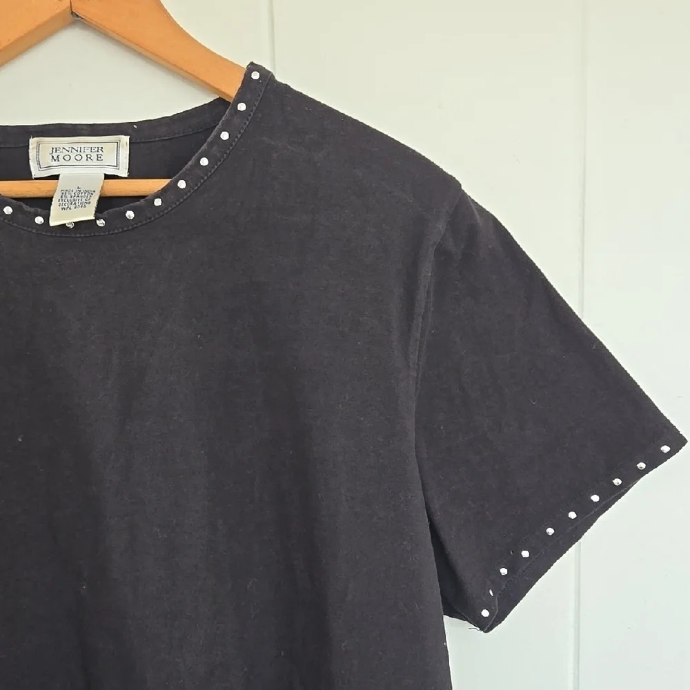 JENNIFER MOORE Black Studded wom Shirt - Picture 5 of 8
